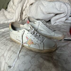 Golden goose rainbow shoes